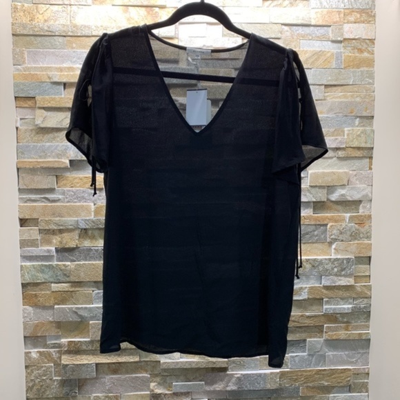 Pleione V-Neck Tie Sleeve Tee - Picture 6 of 8